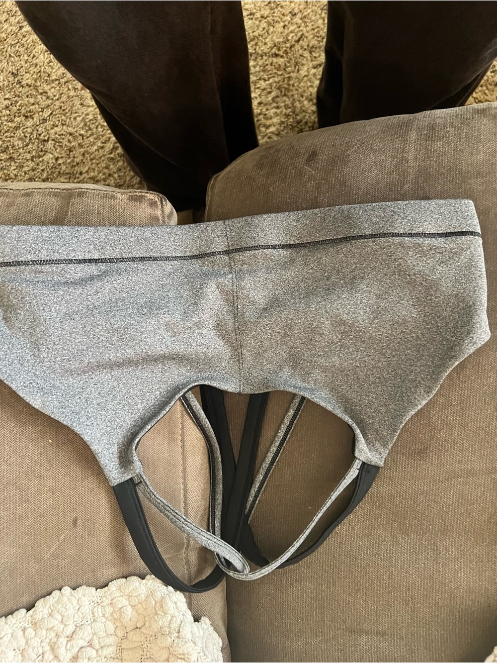 Champion Gray and Black Seamless Sports Bra